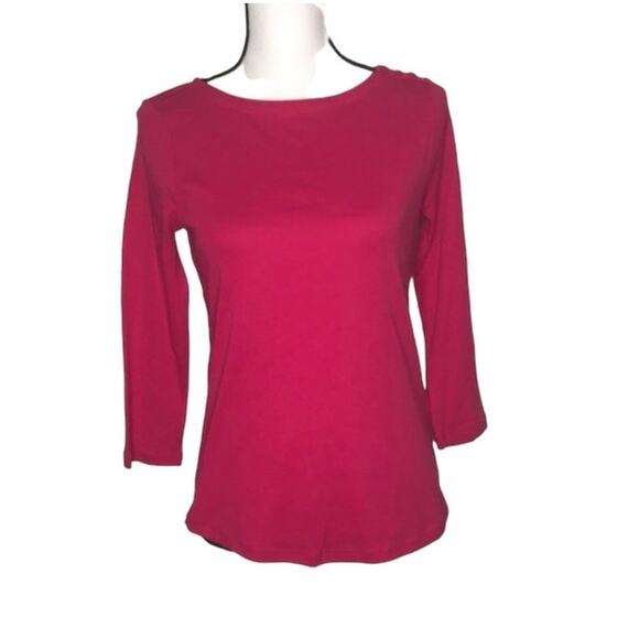 NWT CHARTER CLUB HOT PINK BLOUSE SIZE XS - Picture 1 of 9